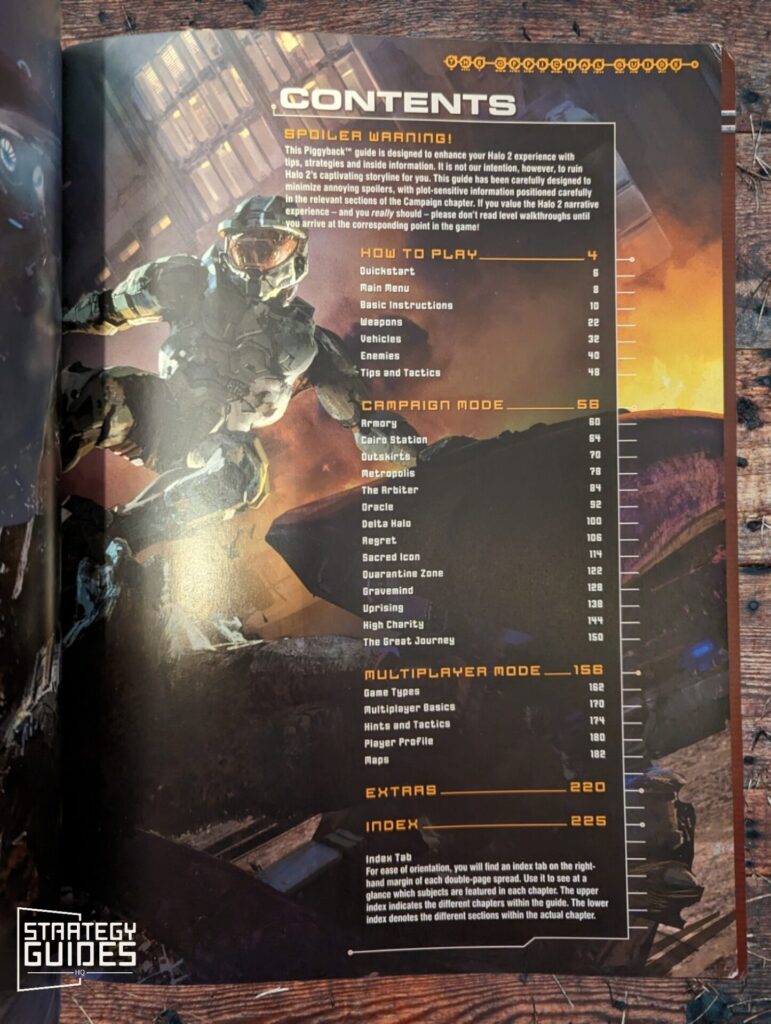 Halo 2 Strategy Guide Contents